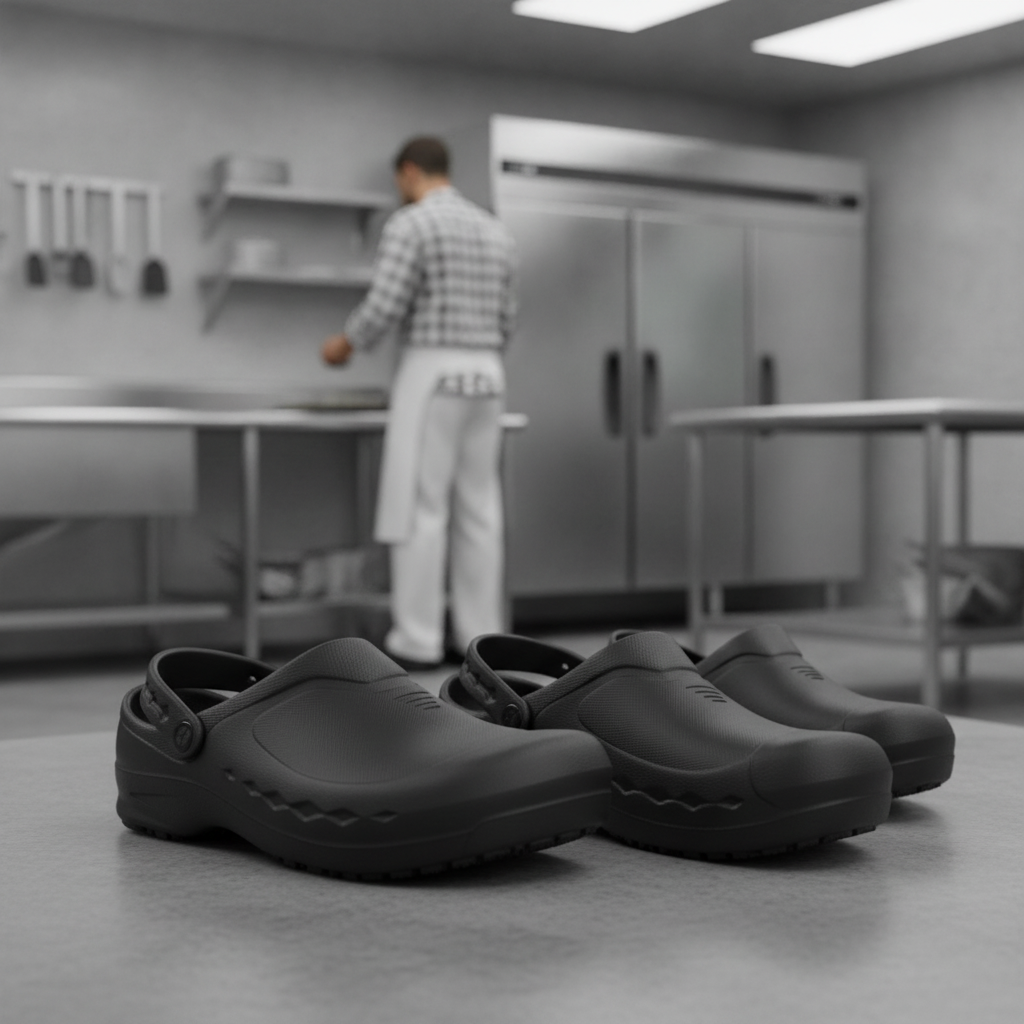 EVA Black Clogs for Comfortable Kitchen Wear
