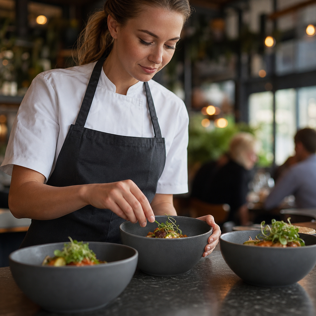 Deep Bowls Seattle 240ml Grey Porcelain for Everyday Dining (Pack of 12)
