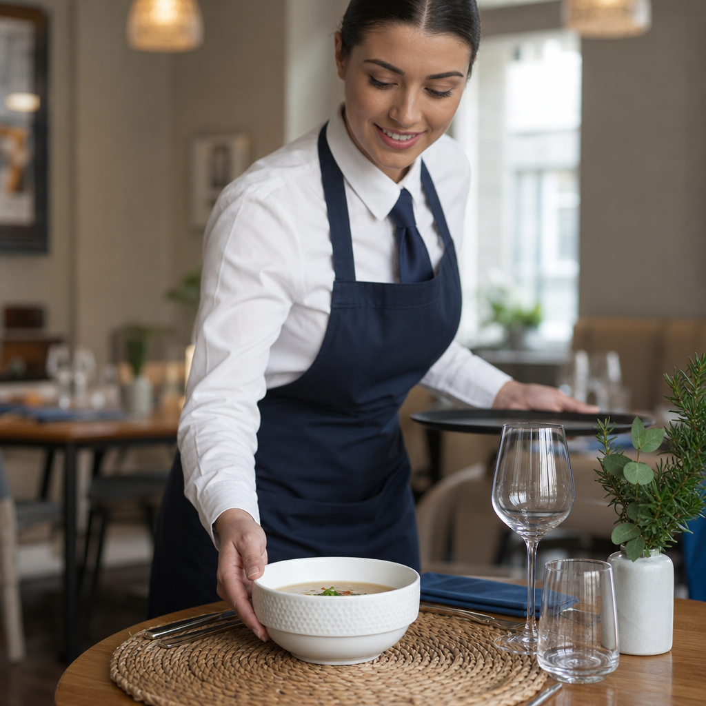 Consomme Bowls 12¾oz Porcelain for Coastal Dining (Pack of 6)