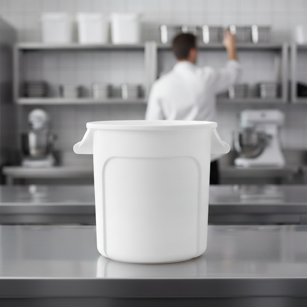 Polypropylene Round Container Bin 38L for Commercial Kitchens