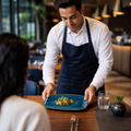 Blue Oblong Plates x 288 152mm Brown Vitrified Ceramic for Casual or Special Occasion Dining (Pack of 12)
