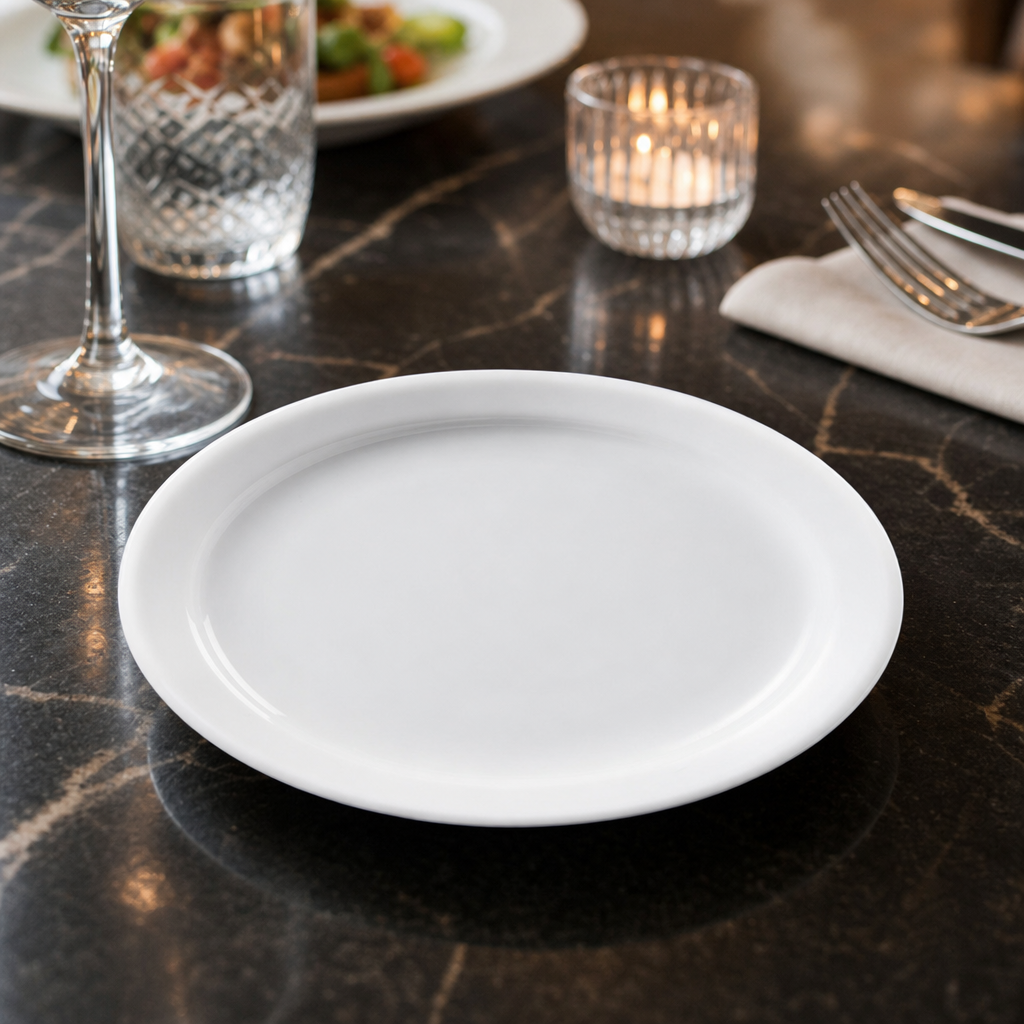 Narrow Rimmed Porcelain Plates 180mm for Catering & Hospitality