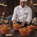 Spiced Round Bowls 295mm Orange Vitrified Ceramic for Serving Snacks (Pack of 12)