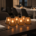 Satin Gold Votive Candle Holders 89mm for Fine Dining (Pack of 12)