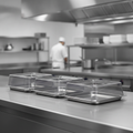 Polycarbonate GN 1/2 Platter Cover for Food Protection (Pack of 3)