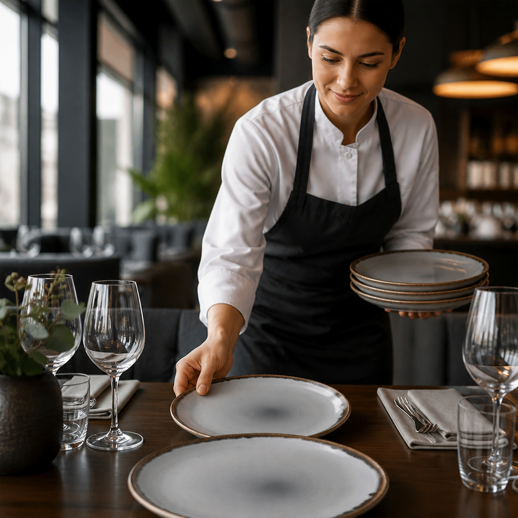 Coupe Plates 286mm Grey Porcelain for Modern Dining (Pack of 12)