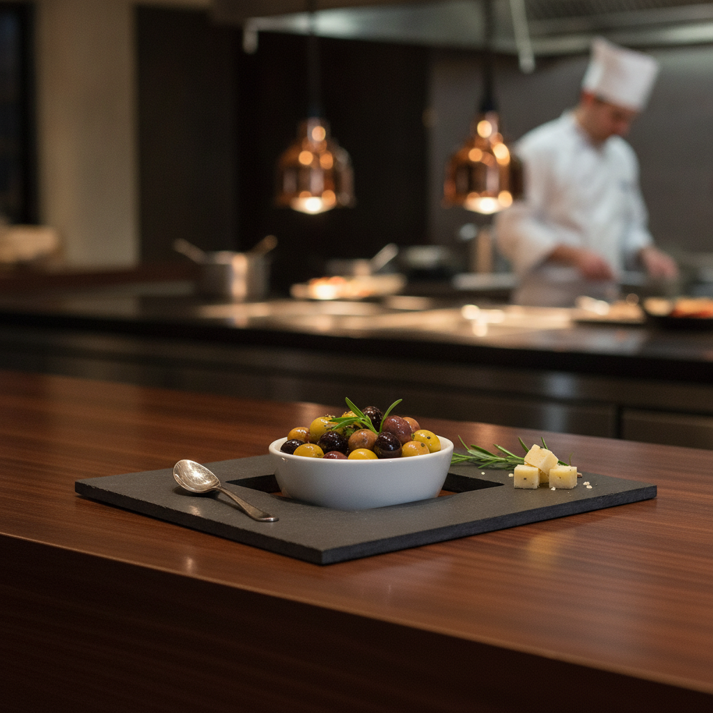 Natural Slate Tray GN 1/6 176x162mm for Buffet Displays