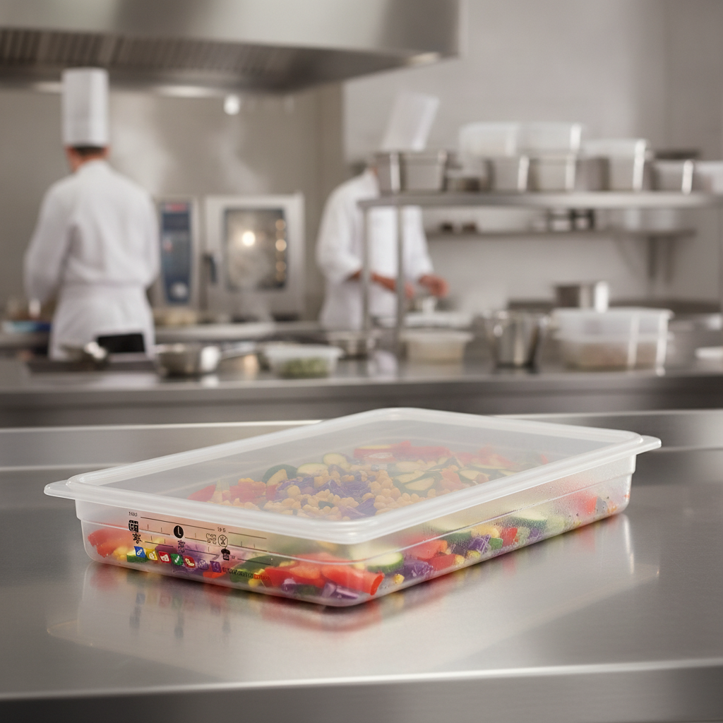 Polypropylene Food Storage Container 1/1 GN 65mm for Professional Kitchens