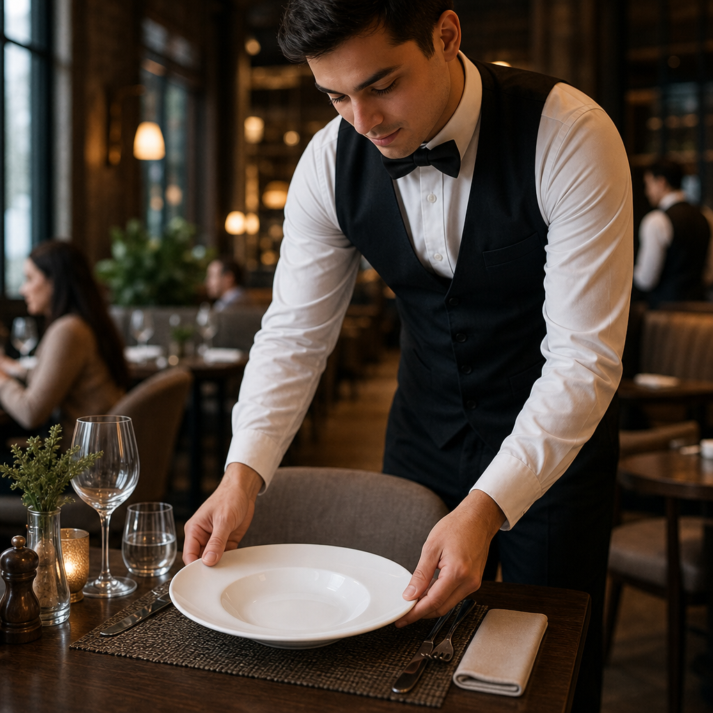 Soup Plates 235mm White Vitrified Porcelain for Dining (Pack of 12)