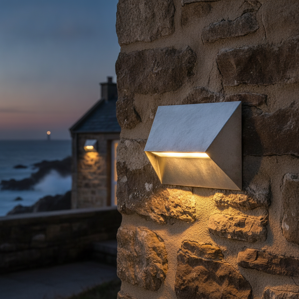 Galvanised Steel Outdoor Wall Light for Coastal Areas