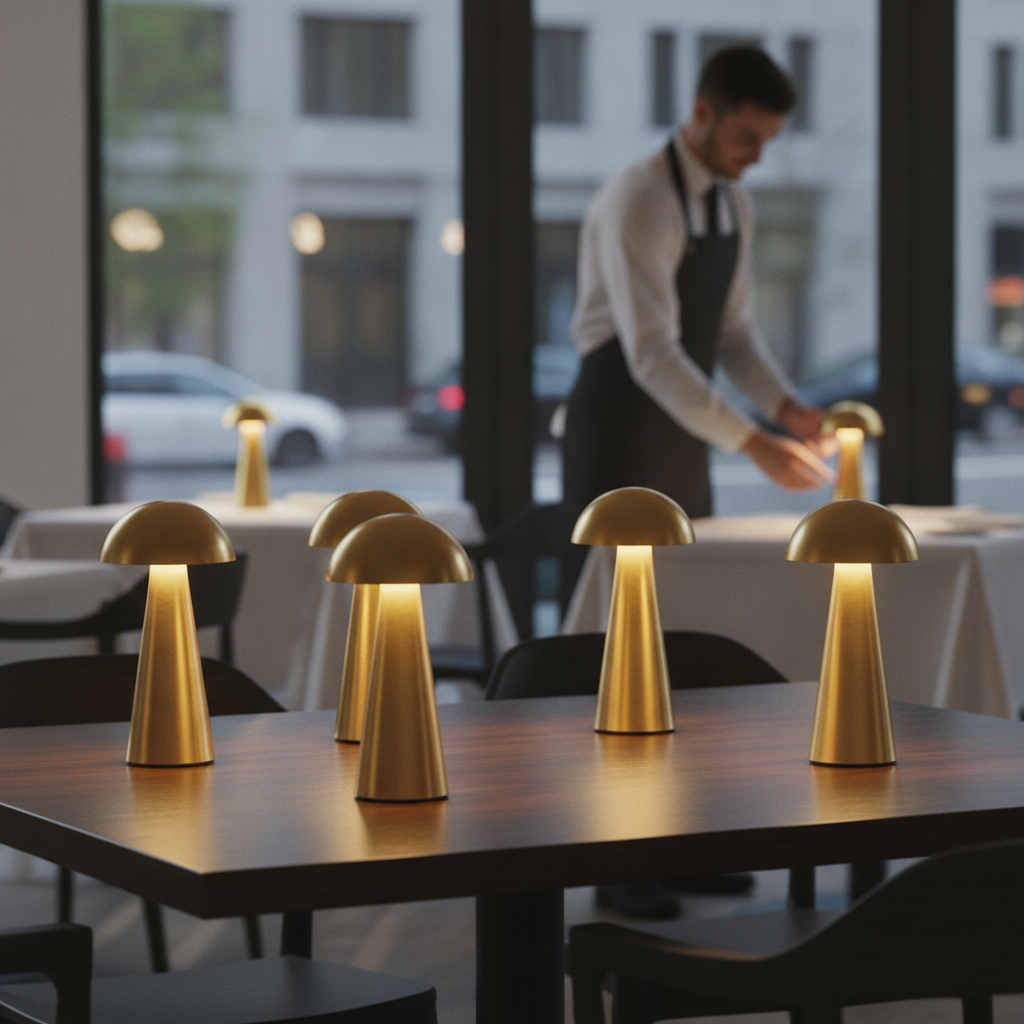 Iron Cordless Table Lamps 225mm for Elegant Settings (Pack of 6)