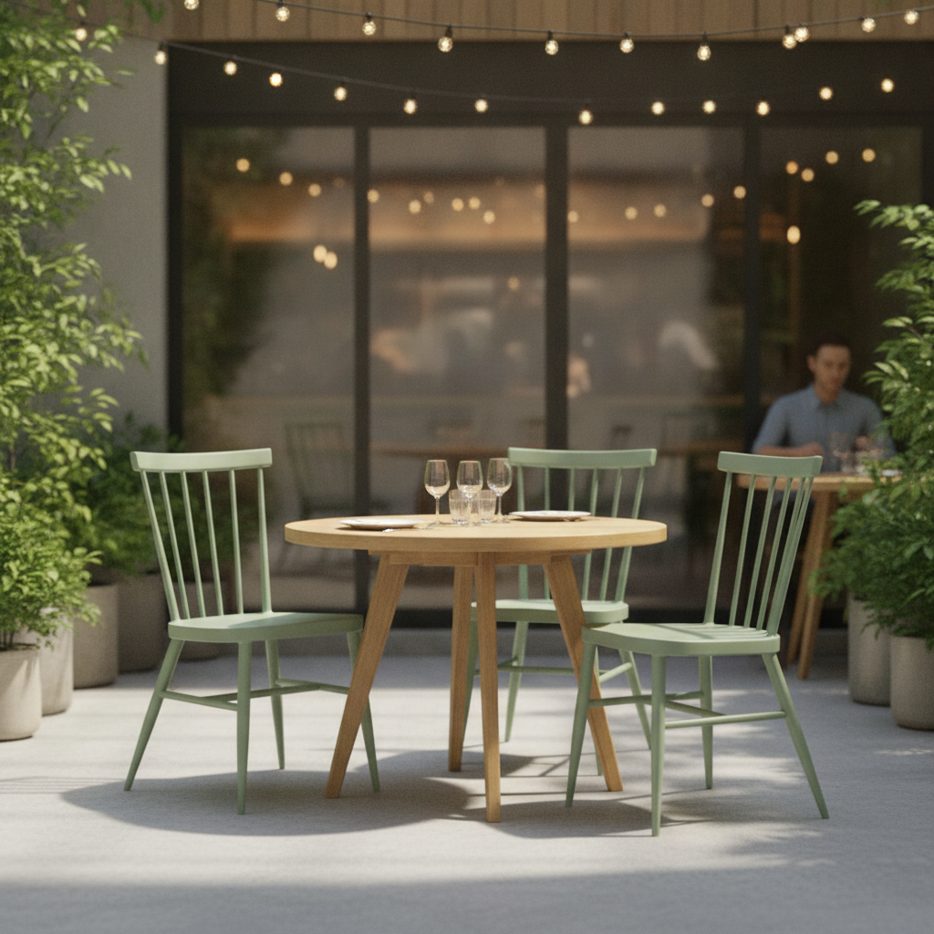 Aluminium Green Chairs 880x510mm for Indoor & Outdoor Use (Pack of 4)