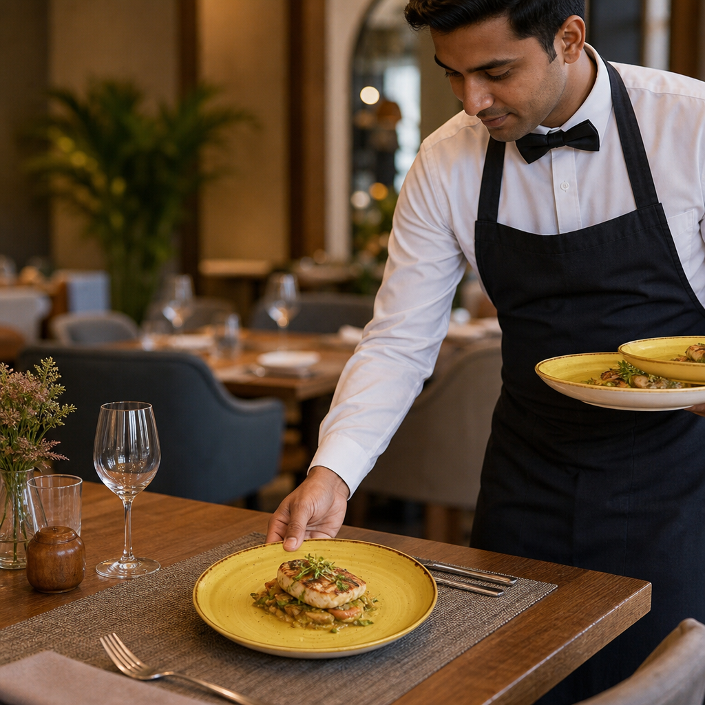 Round Coupe Plate 260mm Mustard Vitrified Ceramic for Catering (Pack of 12)