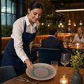 Coastal Coupe Plates 300mm Blue Bone China for Dining Tables (Pack of 6)