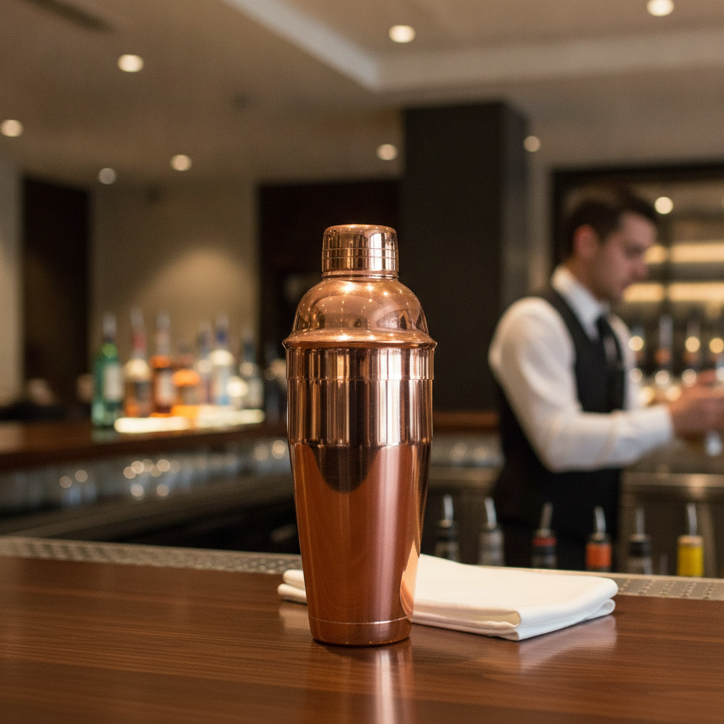 Stainless Steel Copper Plated Boston Can Set 18oz & 28oz for Cocktail Mixing