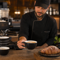 Porcelain Ash Cappuccino Cups 12oz for Stylish Cafés (Pack of 6)