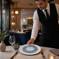Walled Plates 210mm Aqua Ceramic for Elegant Dining (Pack of 6)