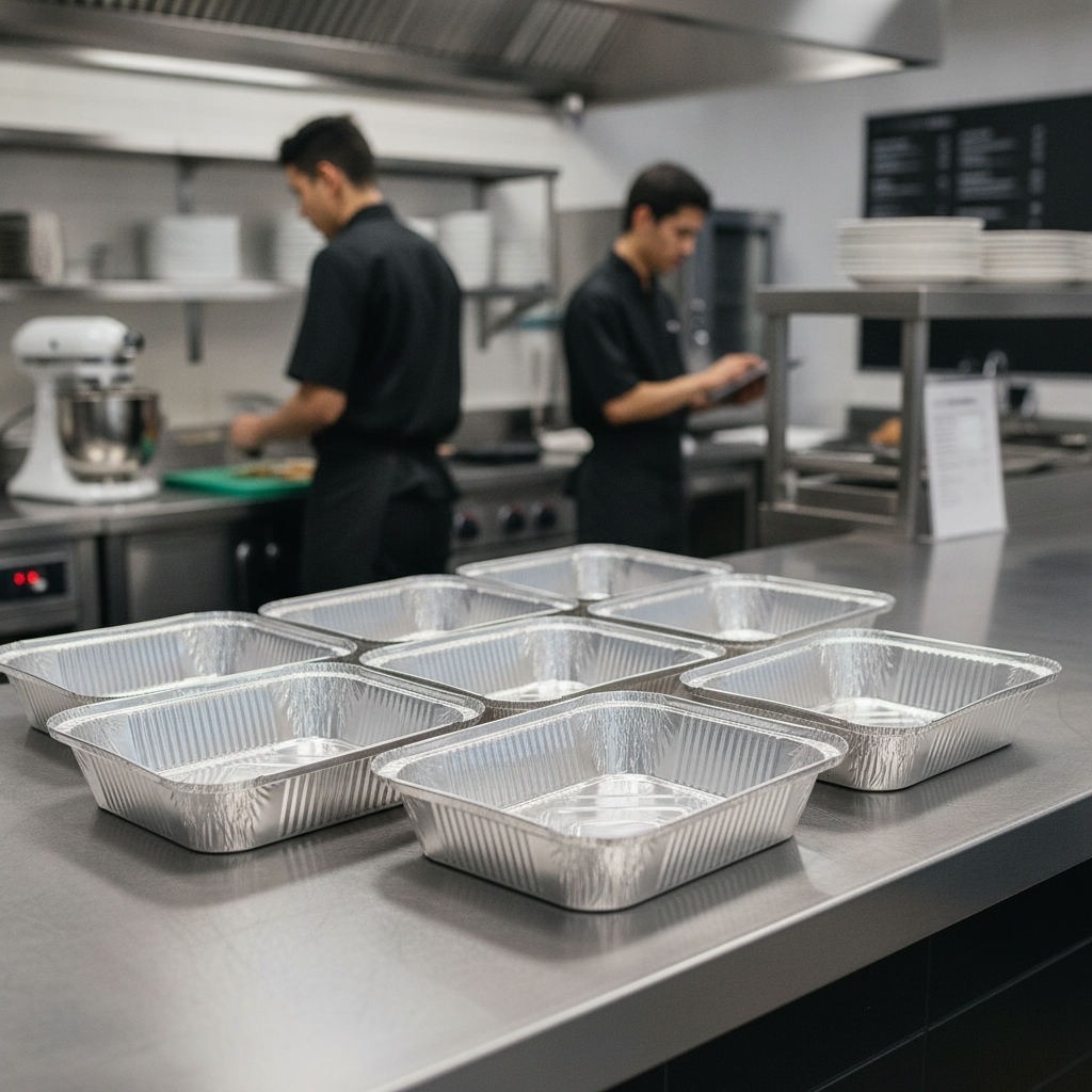 Aluminium Deep Foil Containers 2100ml for Takeaway Service (Pack of 200)