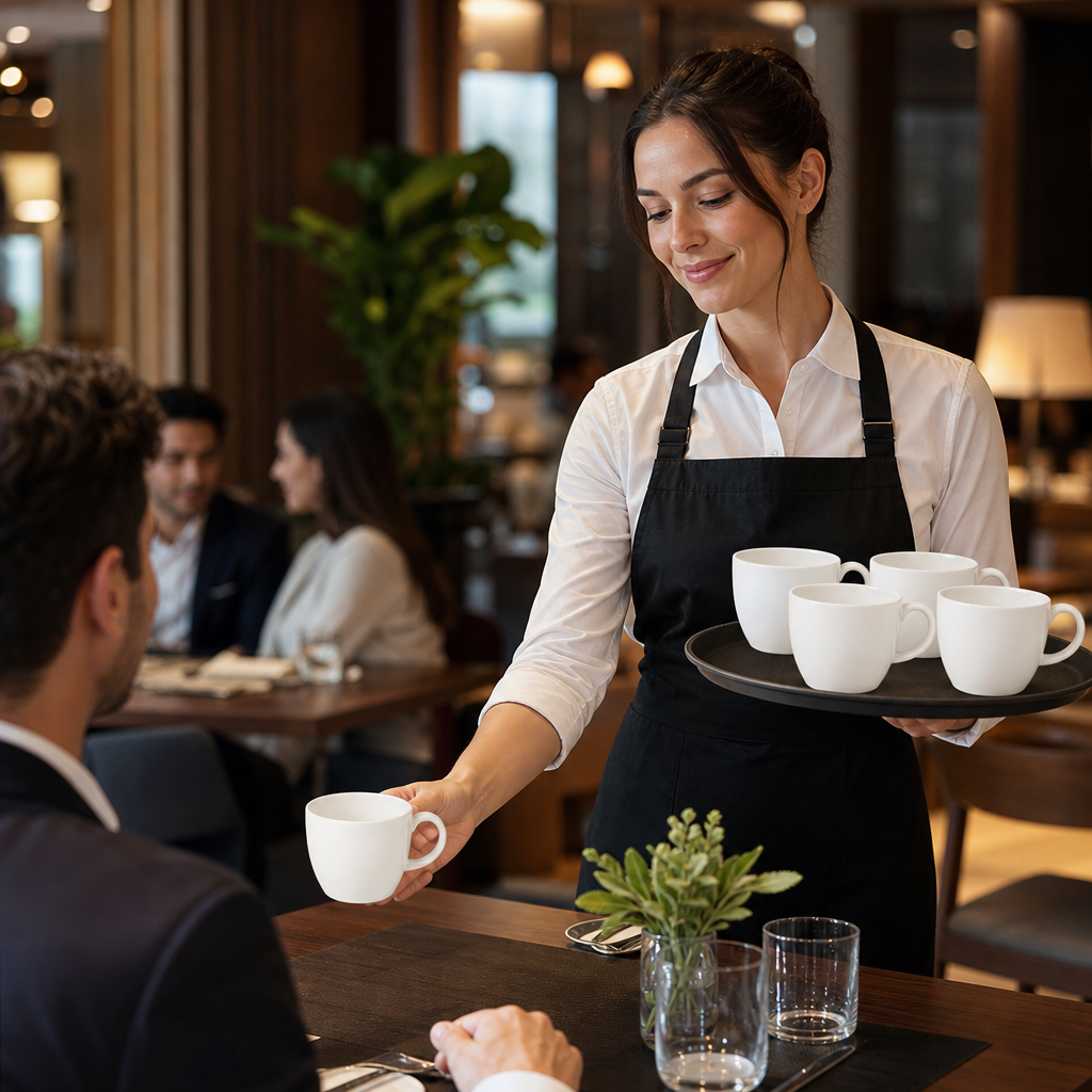 Bone China Coffee Cups 200ml for Hotels & B&B's (Pack of 6)