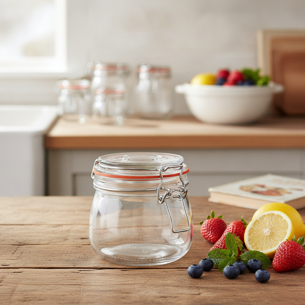 Glass Clip Top Preserve Jar 500ml for Home Preserving