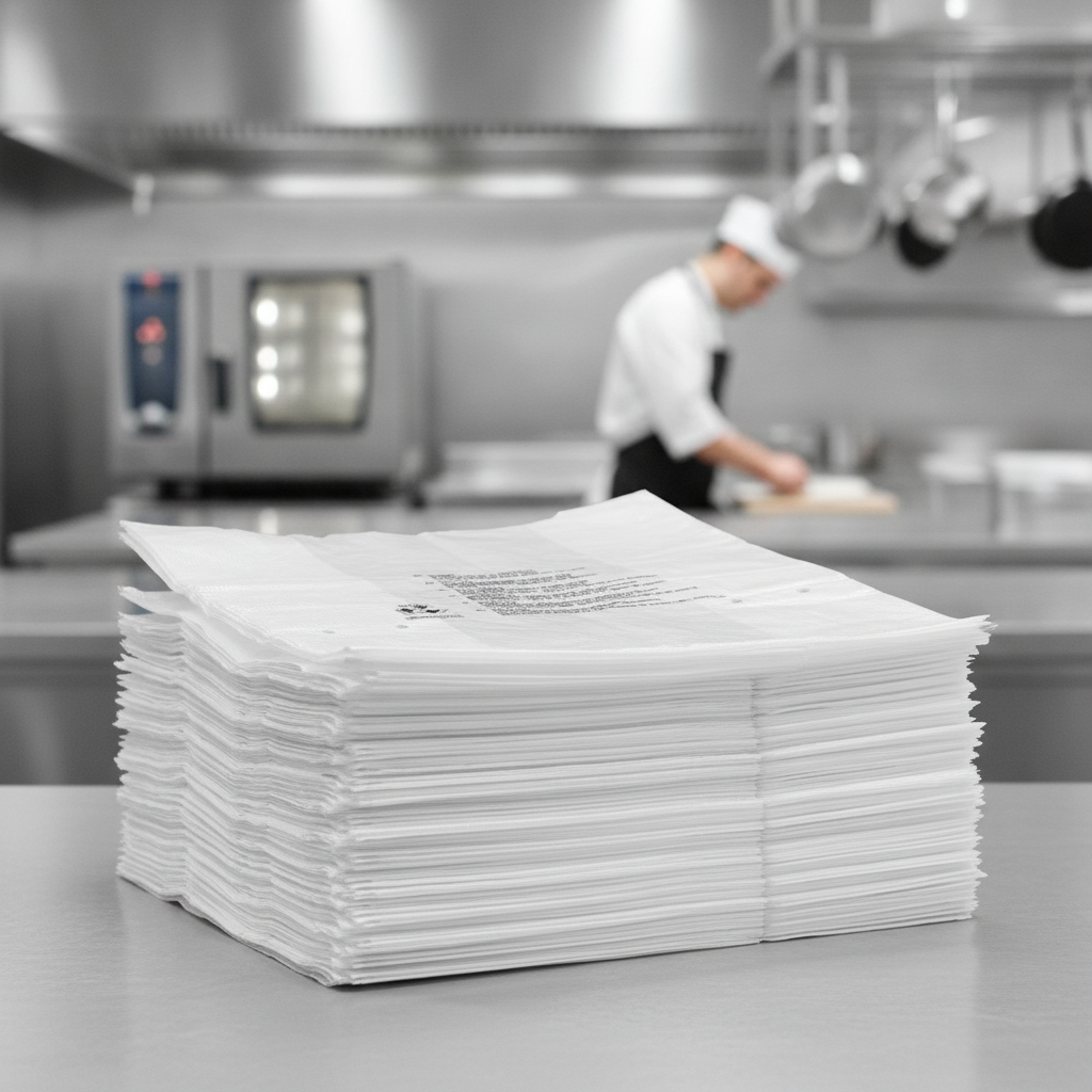 HDPE Large White Carrier Bags for Takeaway Use (Pack of 1000)