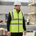 Polyurethane Reversible Hi-Vis Bodywarmer Yellow for Safety (Size M-3XL)