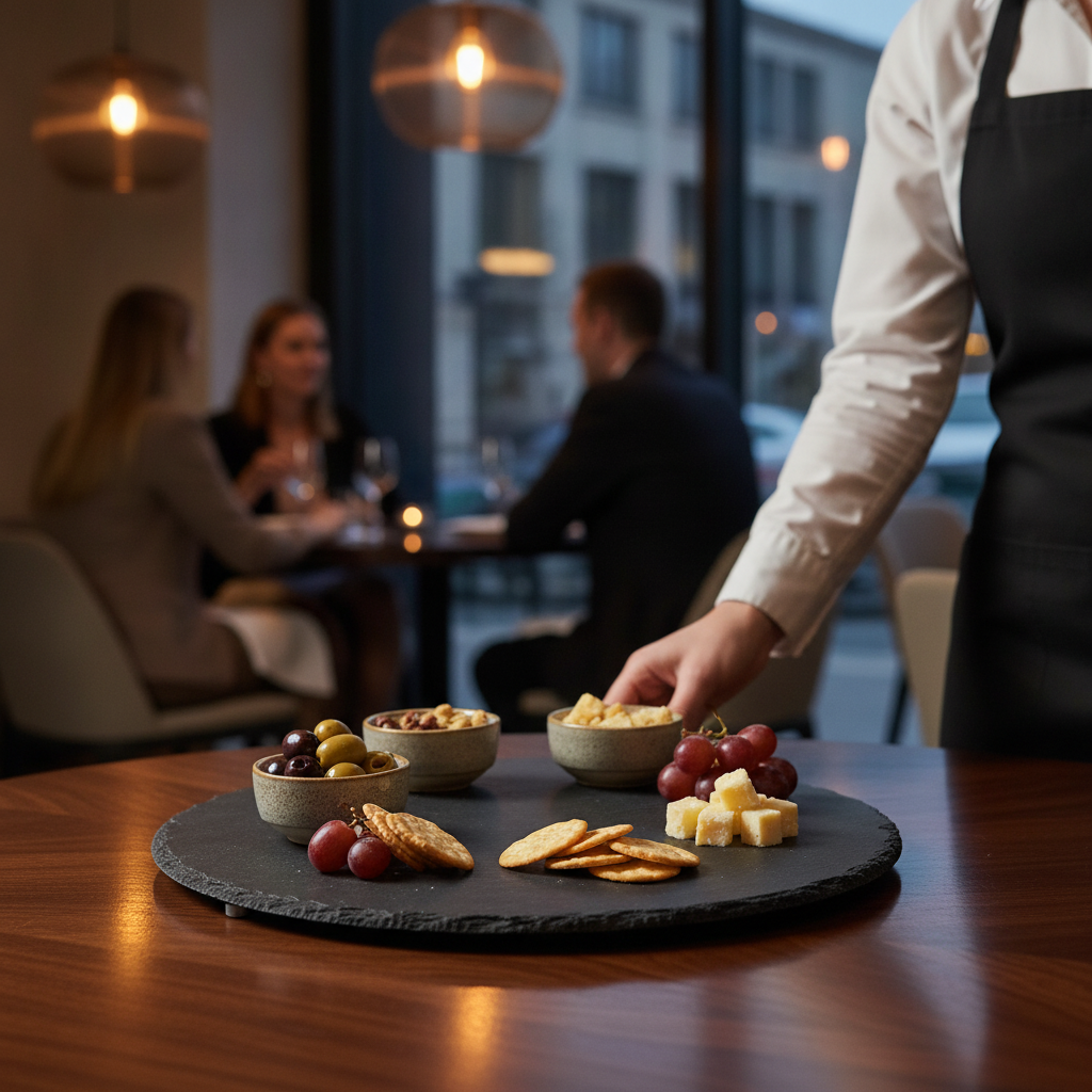 Slate Revolving Platter 320mm for Sharing Dishes