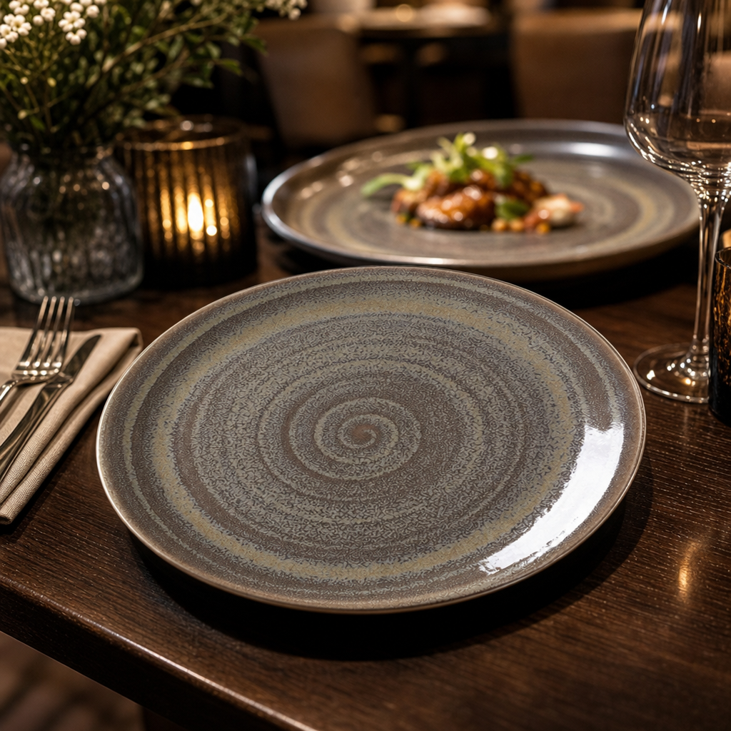 Coupe Plates 280mm China for Restaurants & Catering (Pack of 12)