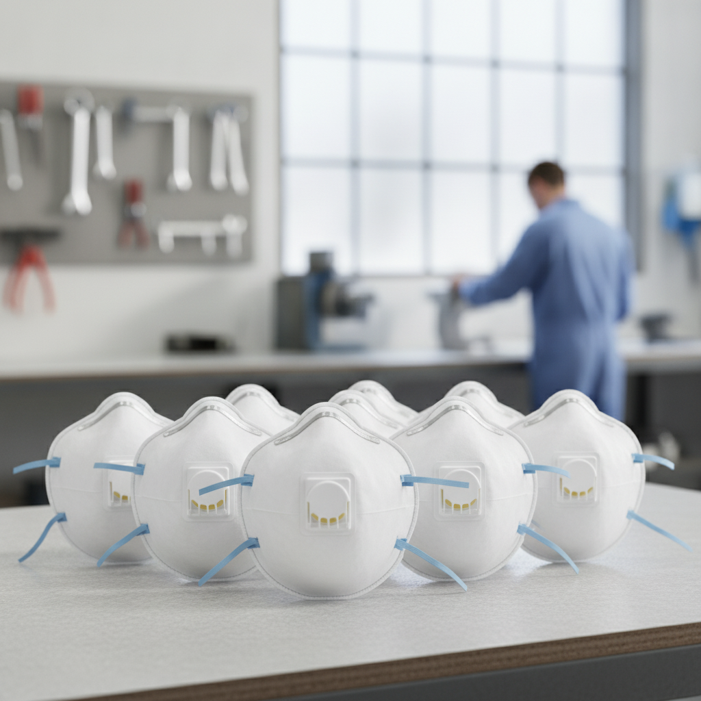 Cotton Valved Dust & Mist Mask for Professional Use (Pack of 10)