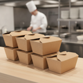 PLA & Paper Kraft Takeaway Food Containers for Catering (Pack of 200)