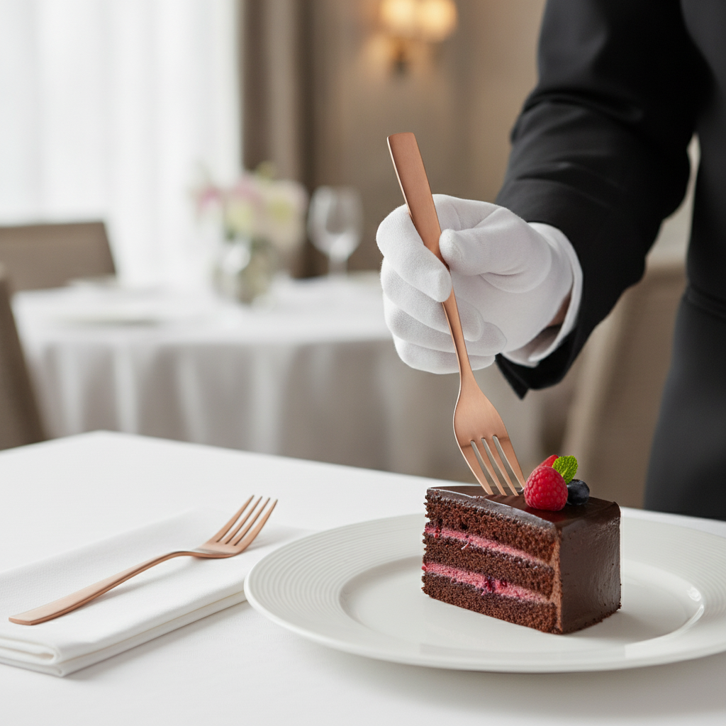 18/0 Stainless Steel Cake Forks for Dining Presentation (Pack of 12)