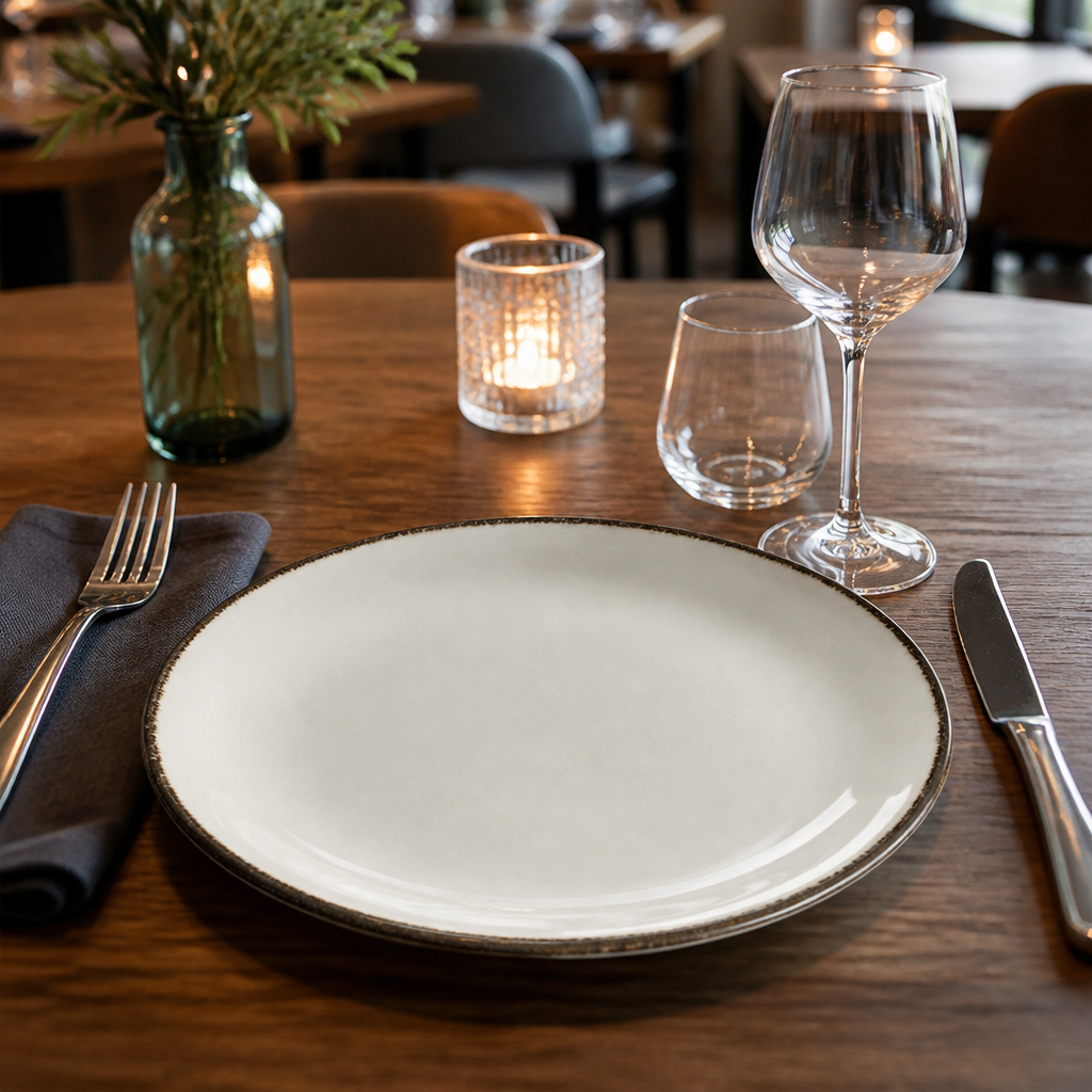 Coupe Plates 202mm Porcelain for Restaurants & Cafés (Pack of 24)