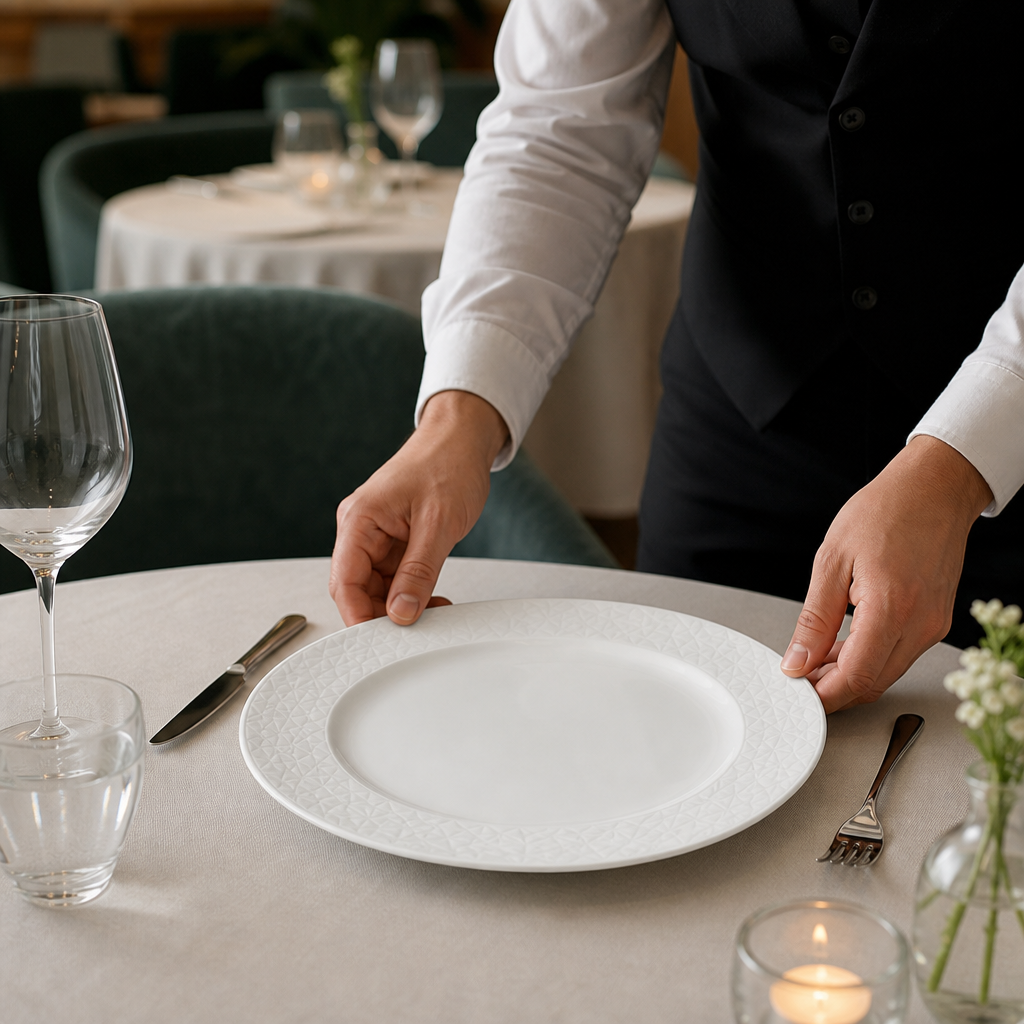 Plates 298mm Fine China for Contemporary Dining (Pack of 12)