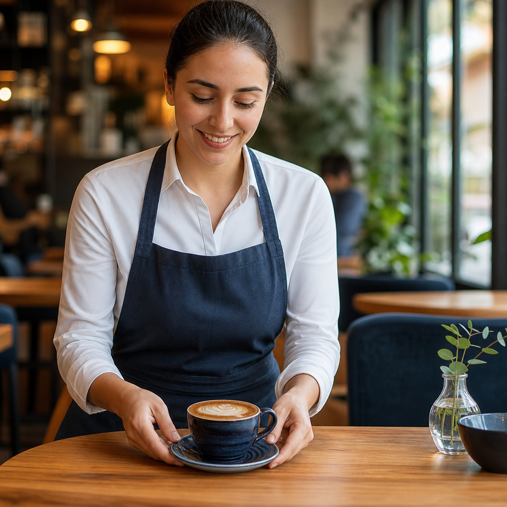 Cappuccino Saucers Blue Porcelain for Coffee Shops (Pack of 12)