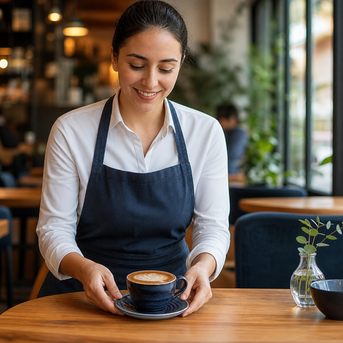 Cappuccino Saucers Blue Porcelain for Coffee Shops (Pack of 12)