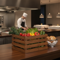 Wooden Crate 350mm for Stylish Displays