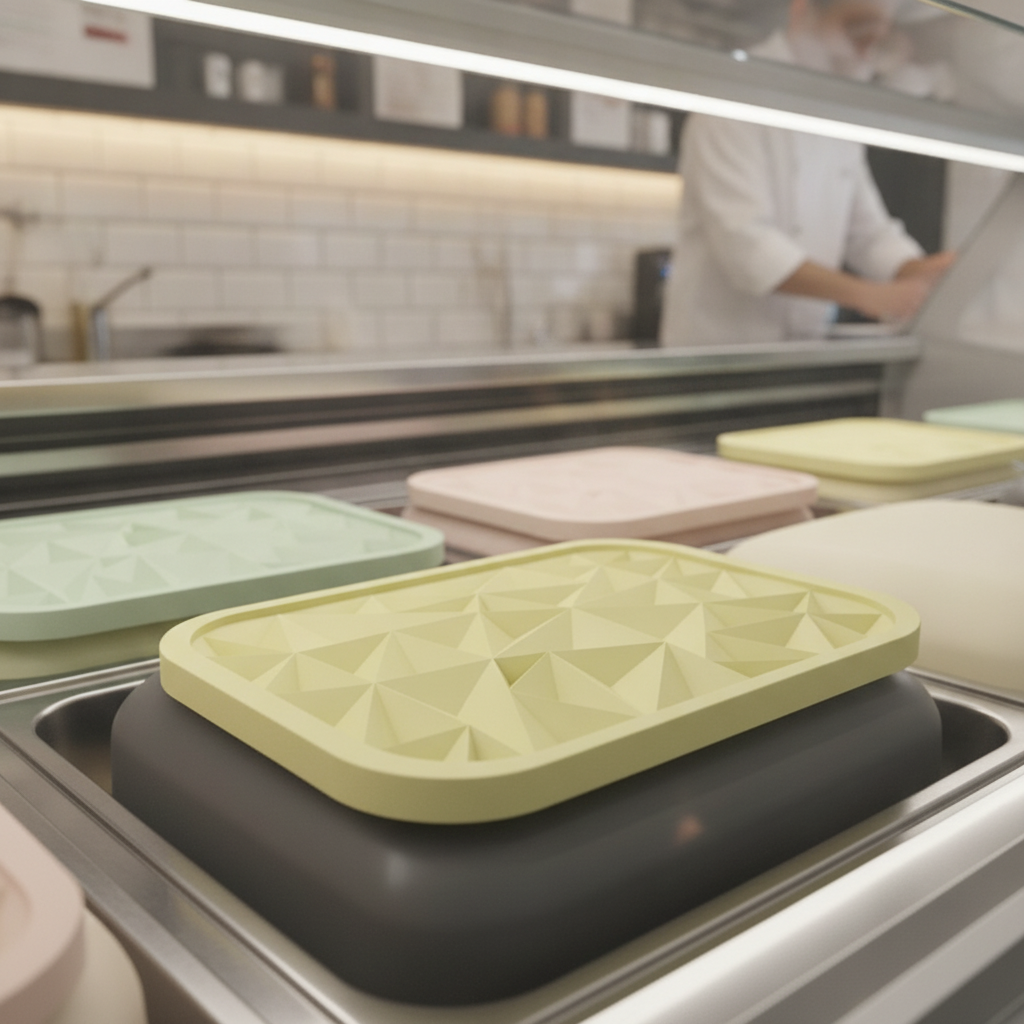 Silicone Gelato Pan Decorative Lid 361x251mm for Ice Cream Display