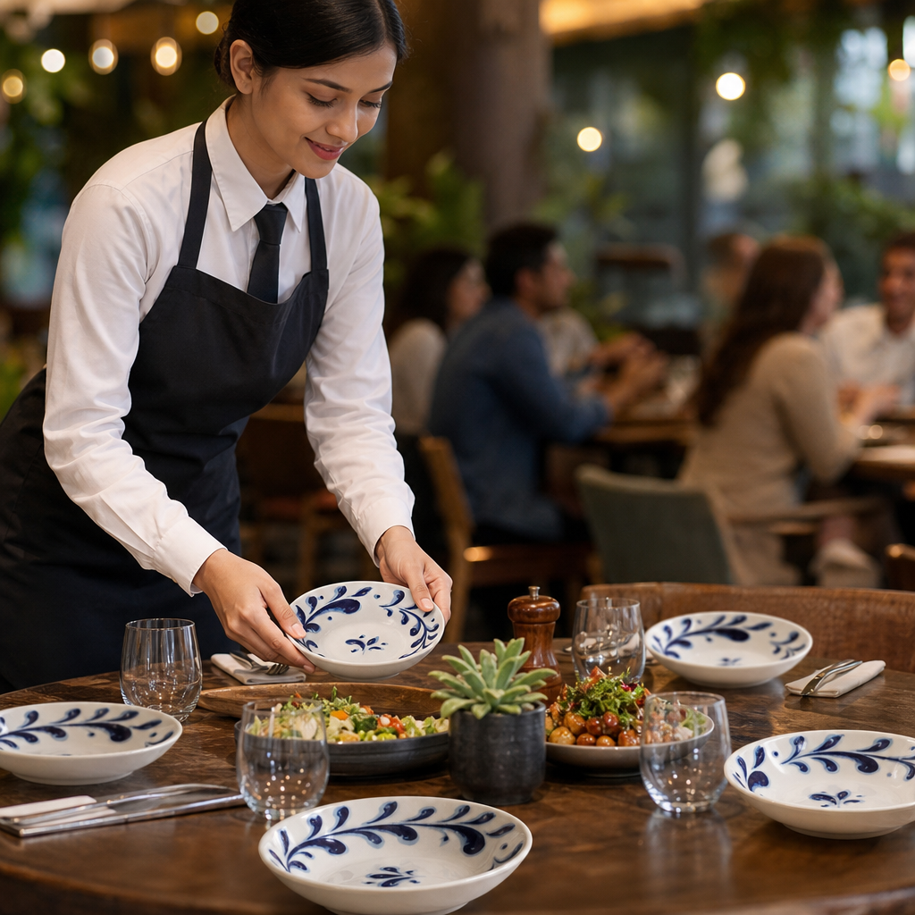 Alumina Bowls 140mm Vitrified Ceramic for Outdoor Dining (Pack of 12)