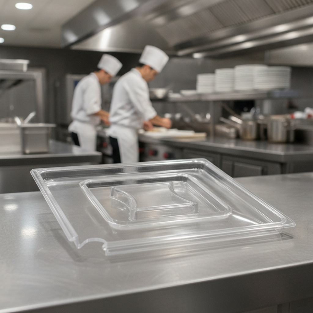 Melamine Clear Square Cover 190mm for Catering & Hospitality