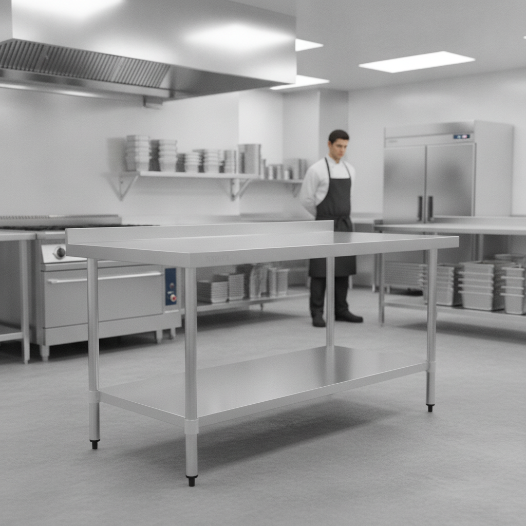 430 Stainless Steel Prep Table 1500mm for Commercial Kitchens