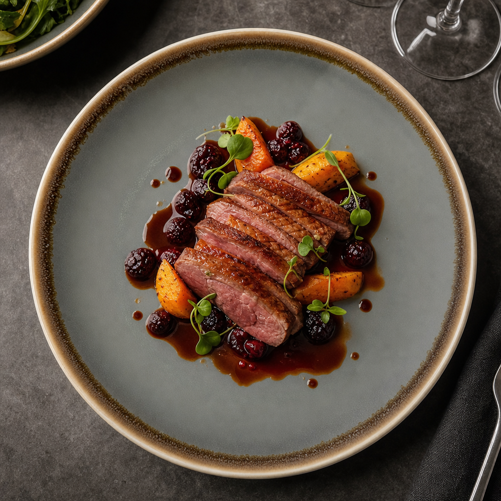 Olympia Kiln Round Coupe Plates in Smoky Grey for Contemporary Dining