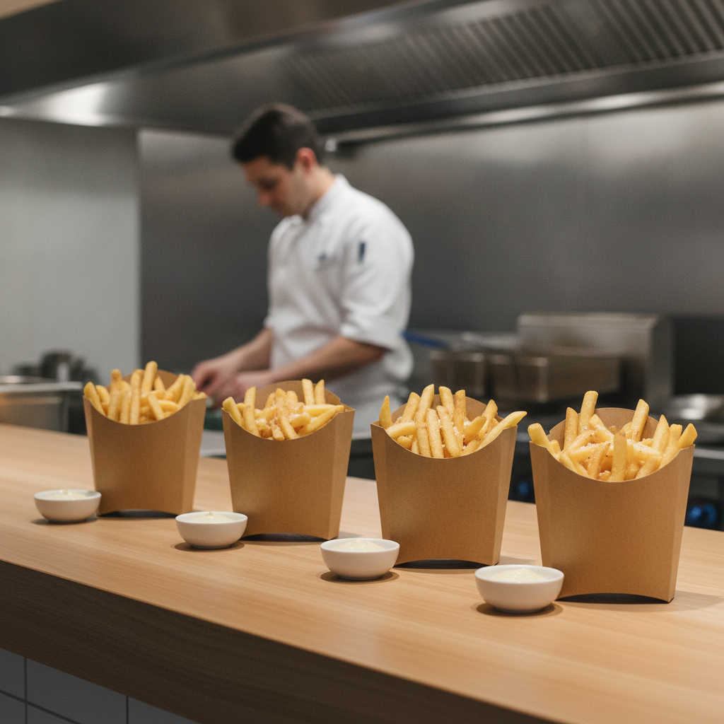 Recyclable Paperboard Small Chip Scoops for Takeaway Service (Pack of 1000)