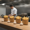 Recyclable Paperboard Small Chip Scoops for Takeaway Service (Pack of 1000)
