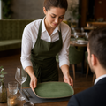 Sorrell Oblong Plates 330x177mm Green Vitrified Ceramic for Hospitality Use (Pack of 6)