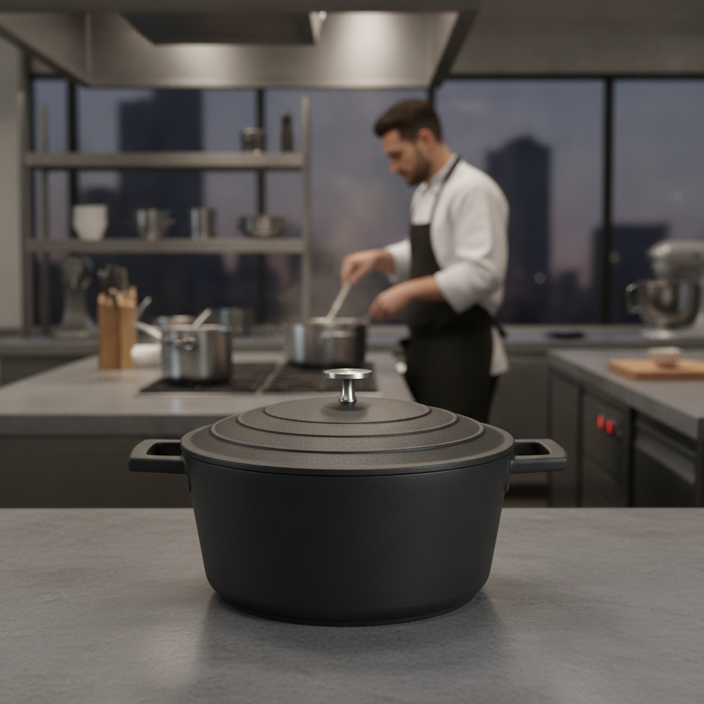 Cast Aluminium Deep Casserole Dish 4L for Family Meals