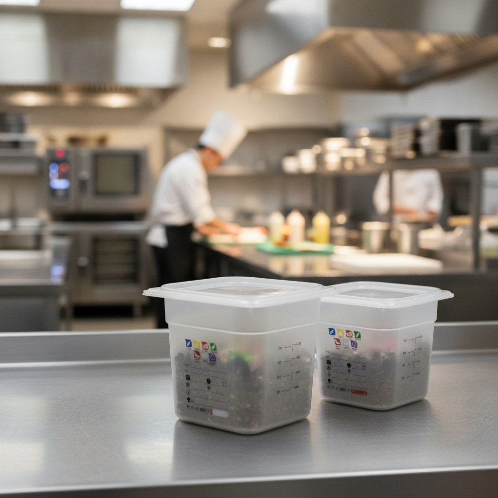 Polypropylene Food Storage Container 1/6 GN 150mm for Professional Kitchens