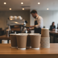 Cardboard Ripple Wall Coffee Cups 455ml for Takeaway Services (Pack of 25)