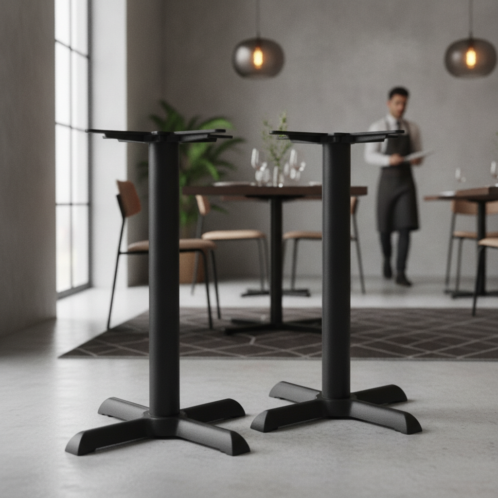 Cast Iron Auto Adjust Dining Table Base 720mm for Hospitality Settings