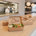 PLA-Lined Kraft Salad Boxes 700ml for Takeaway Meals (Pack of 200)