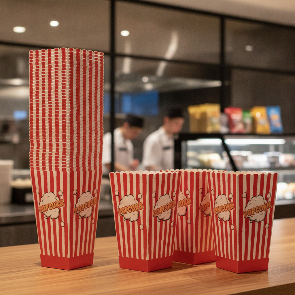 Cardboard Large Popcorn Boxes for Events & Parties (Pack of 400)